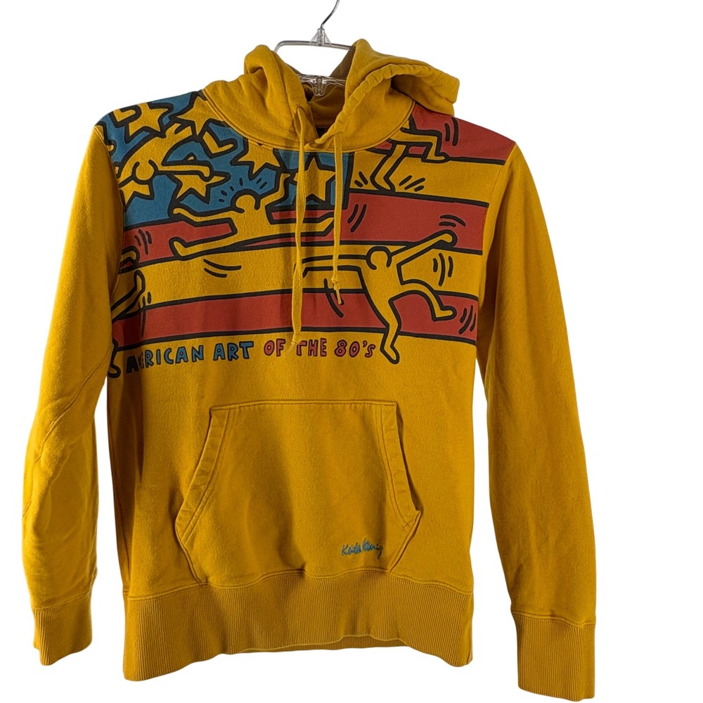 Uniqlo SPRZ NY Keith Haring American Art of the 80s Hoodie Mustard Yellow Small